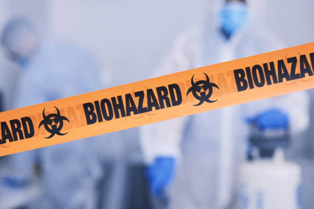 Professional Biohazard Cleanup technician working in Wayland, IA
